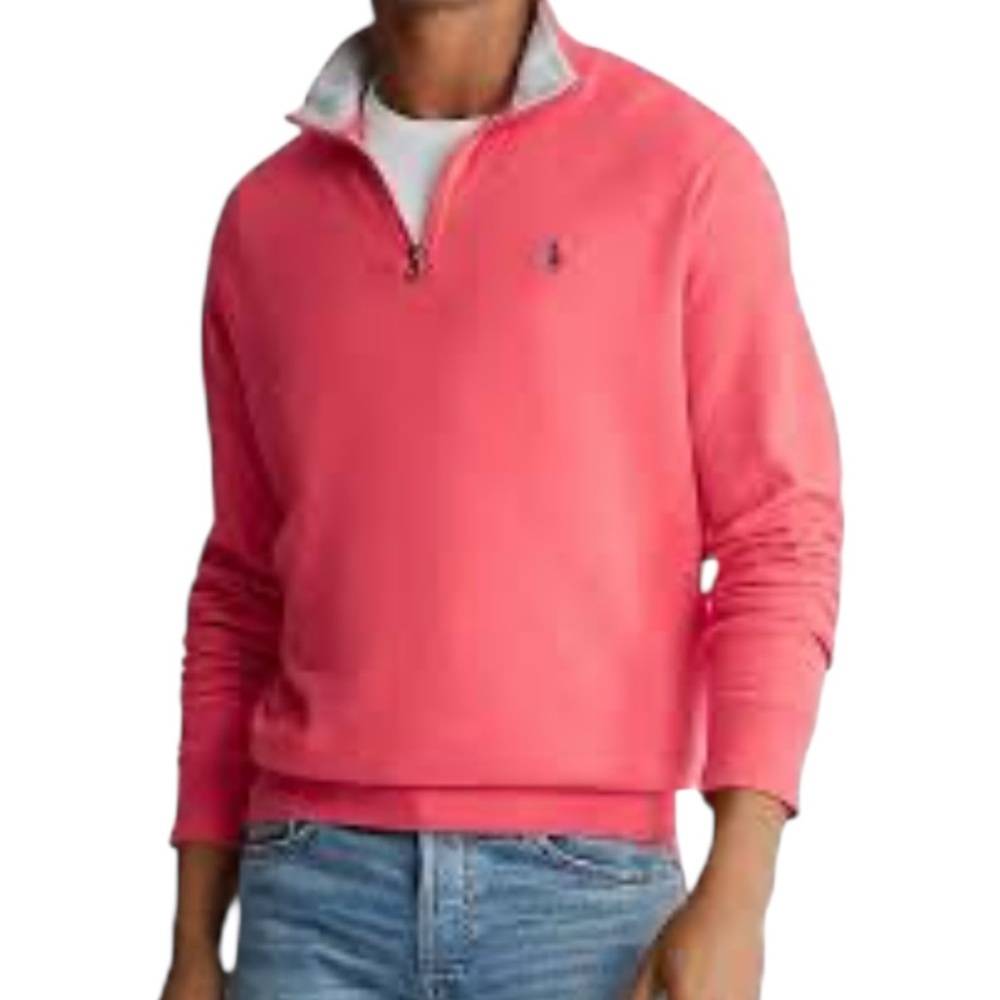 Polo Ralph Lauren Half-Zip Sweater Quarter-Zip Pink Pullover Mens Size XXL